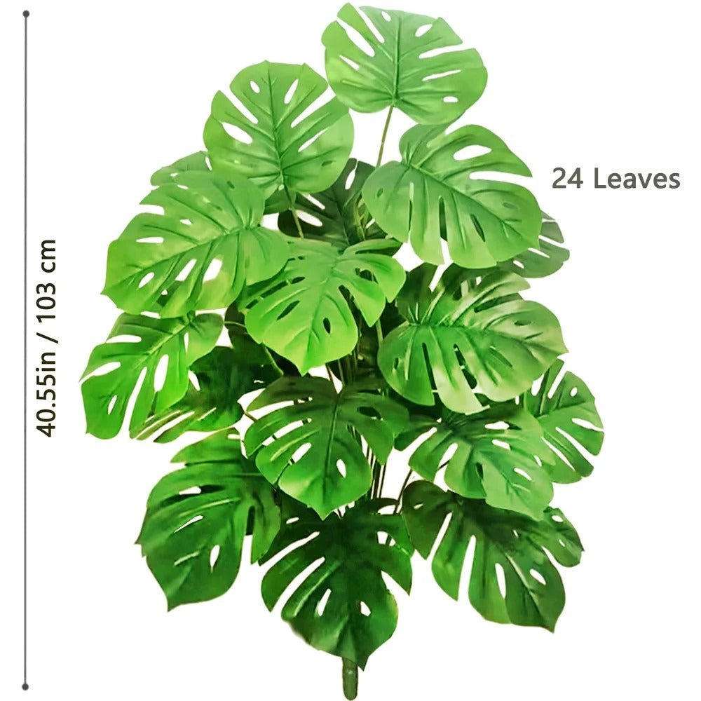 Plante artificielle monstera feuilles perforees 24 leaves