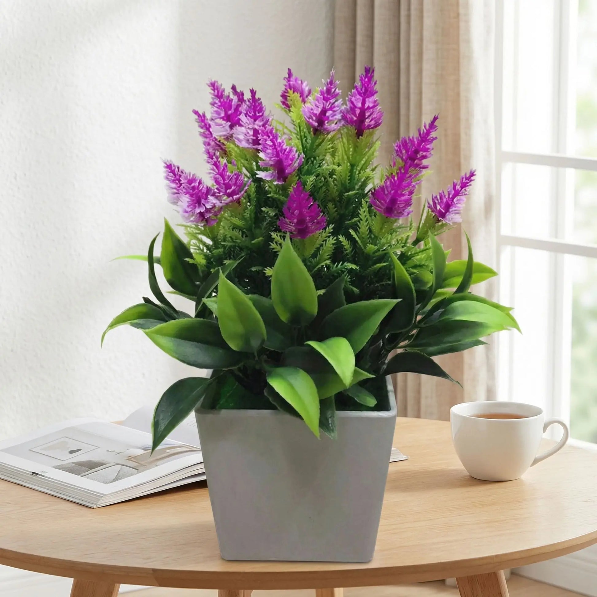 Bonsaï artificiel intérieur en soie violet Déco Zen 