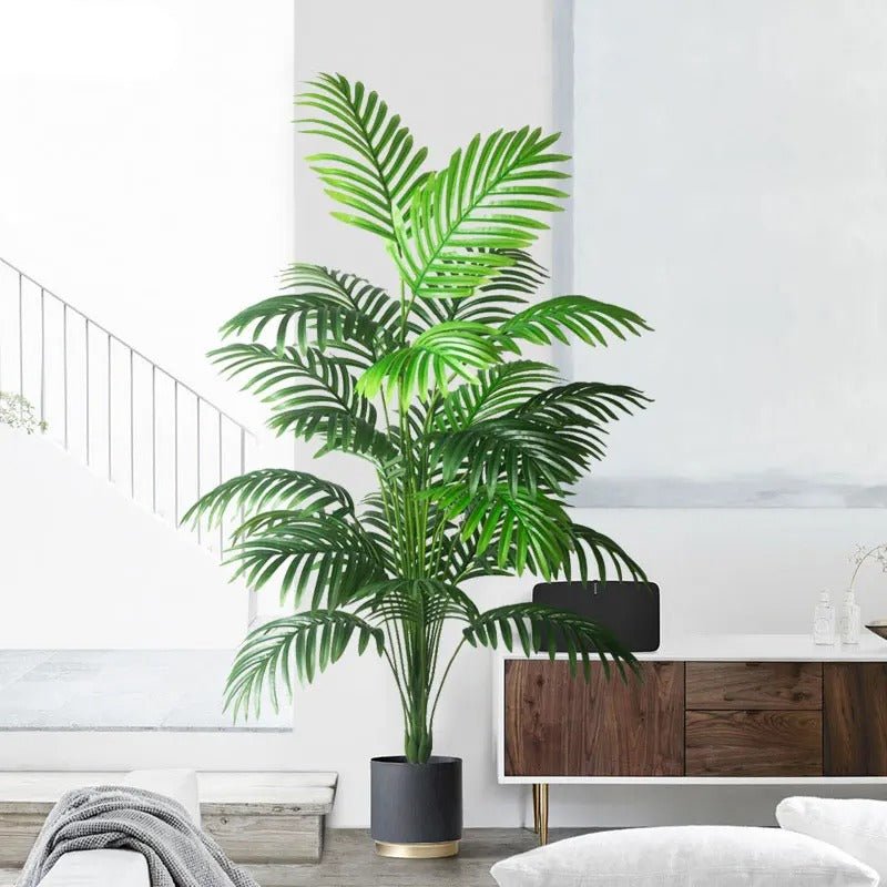 Grand Palmier Artificiel tropicana dans le salon- Maison Harmonieuse