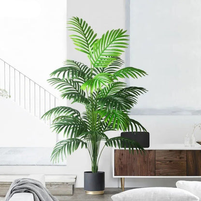 Grand Palmier Artificiel tropicana dans le salon- Maison Harmonieuse