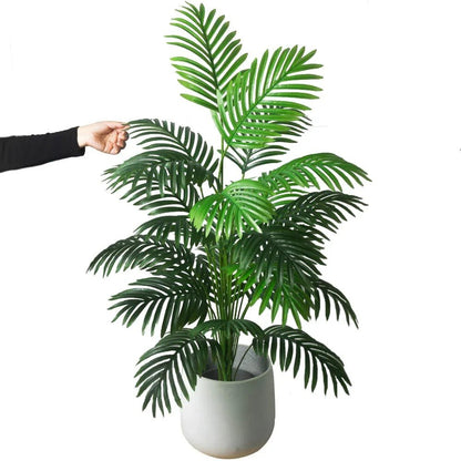 Grand Palmier Artificiel tropicana dans un pot blanc