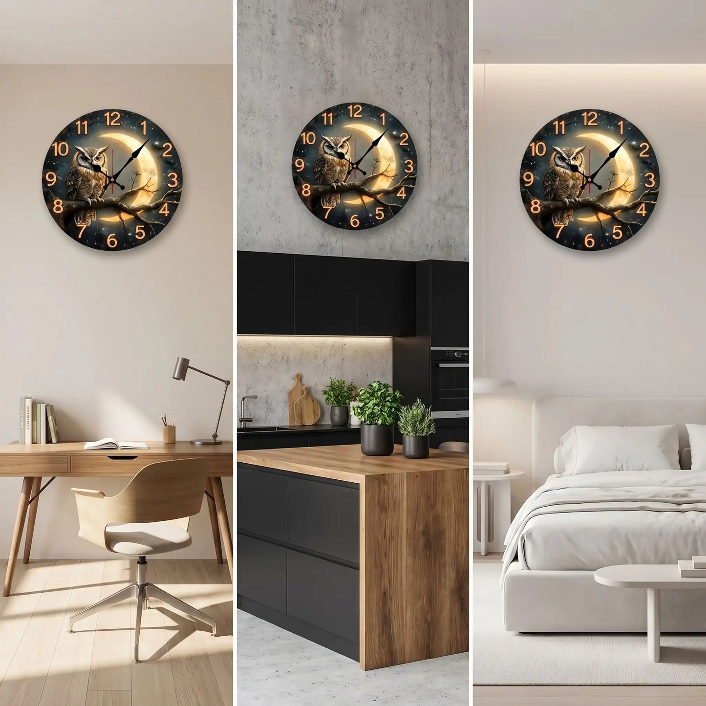 Horloge murale 30 cm installation facile bureau ou chambre