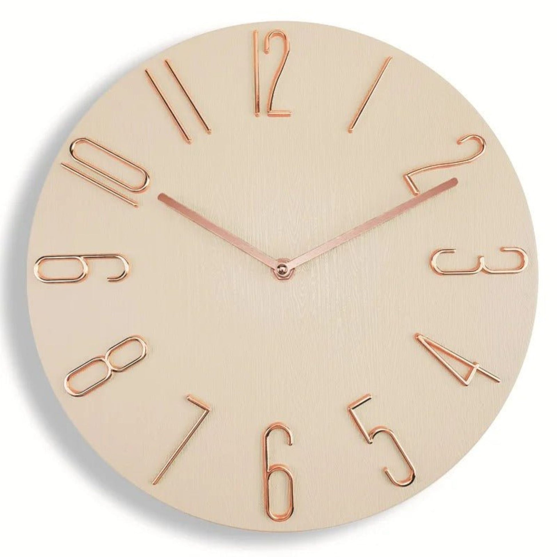 Horloge murale circulaire beige