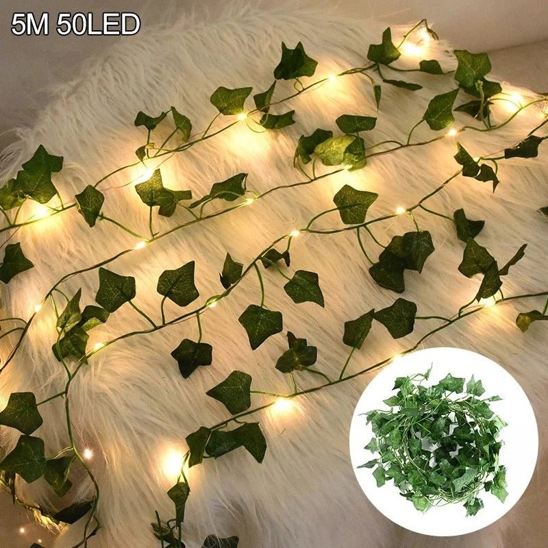 Lierre artificiel guirlande lumineuse LED 5 - Maison Harmonieuse