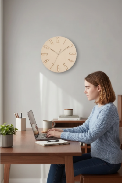 Travailler dans une atmosphère paisible avec son horloge murale circulaire