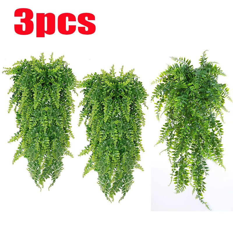 Trois pieces de Plantes artificielles tombantes