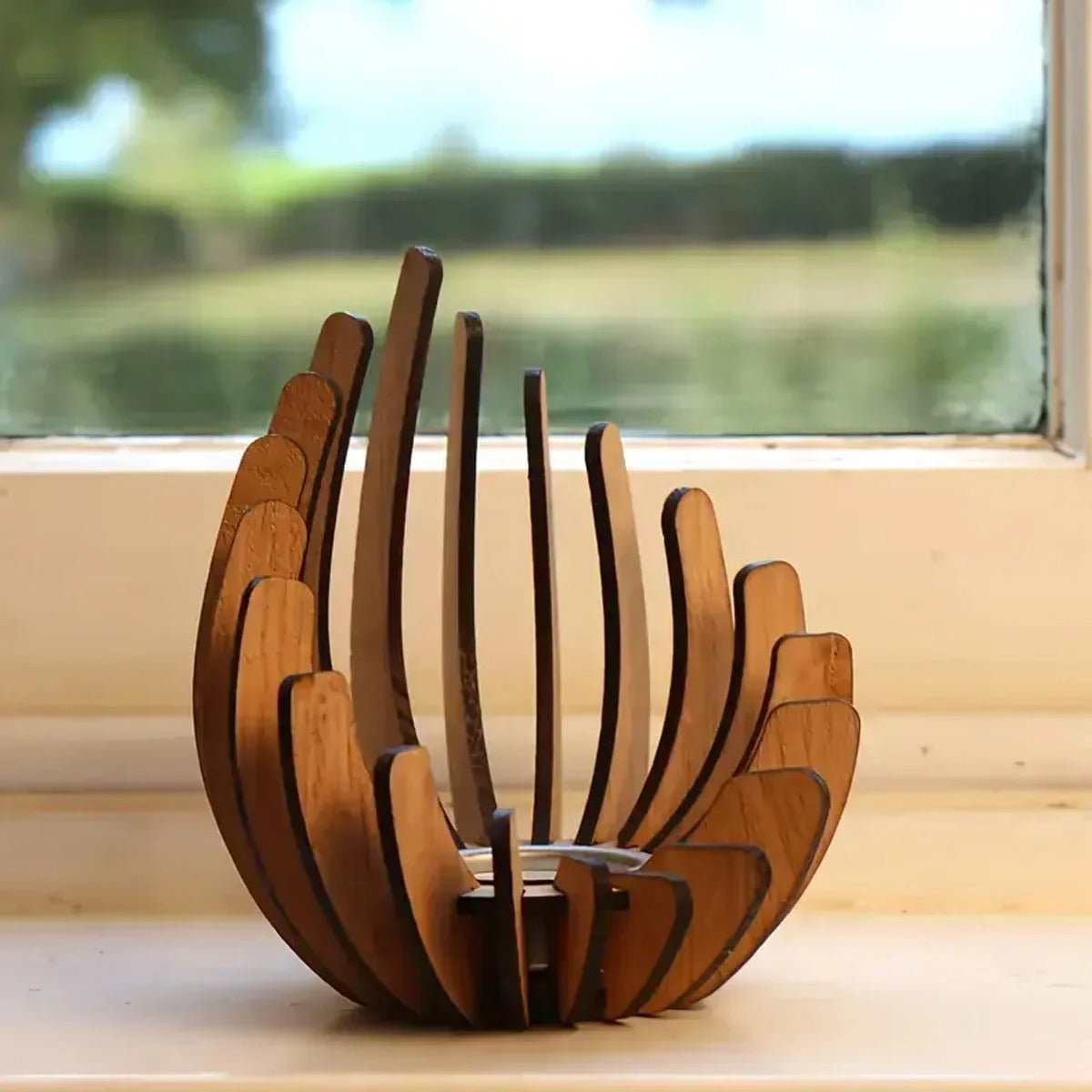 Bougeoir bois décoratif | Lotus Fait Main - Maison Harmonieuse