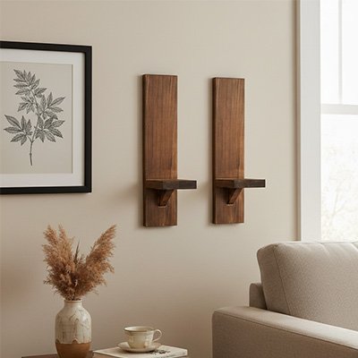 Bougeoir en bois | Design artisanal - Maison Harmonieuse