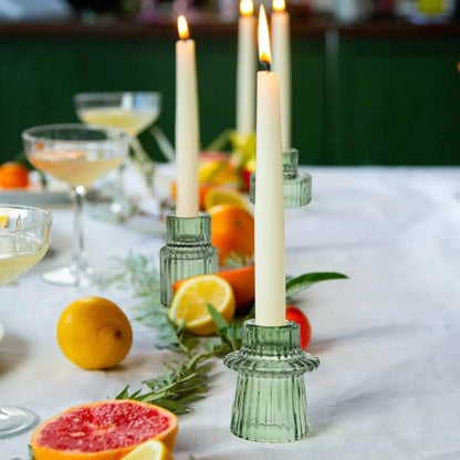 Bougeoir en verre conique élégant pour décoration de table 