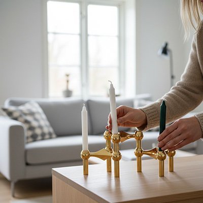 Bougeoir moléculaire | Élégance Artisanale - Maison Harmonieuse