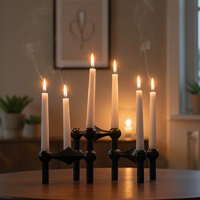 Bougeoir moléculaire | Élégance Artisanale - Maison Harmonieuse