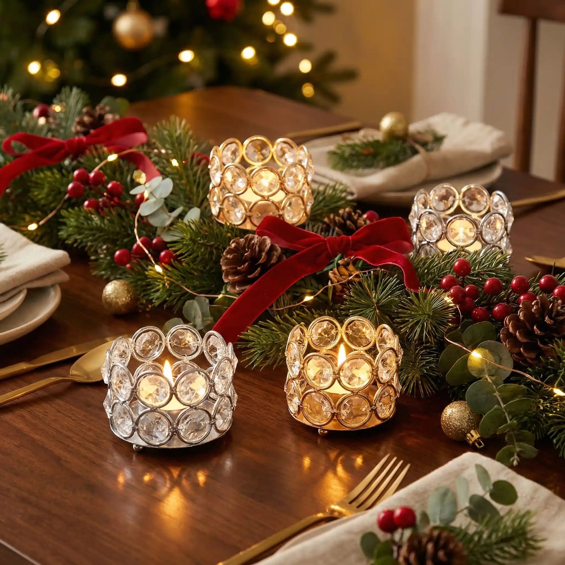 Bougeoirs photophore en Cristal | Élégance - Maison Harmonieuse