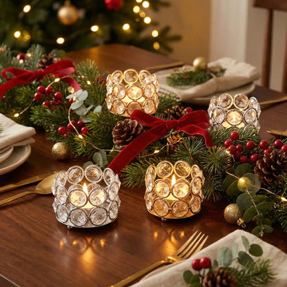 Bougeoirs photophore en Cristal | Élégance - Maison Harmonieuse