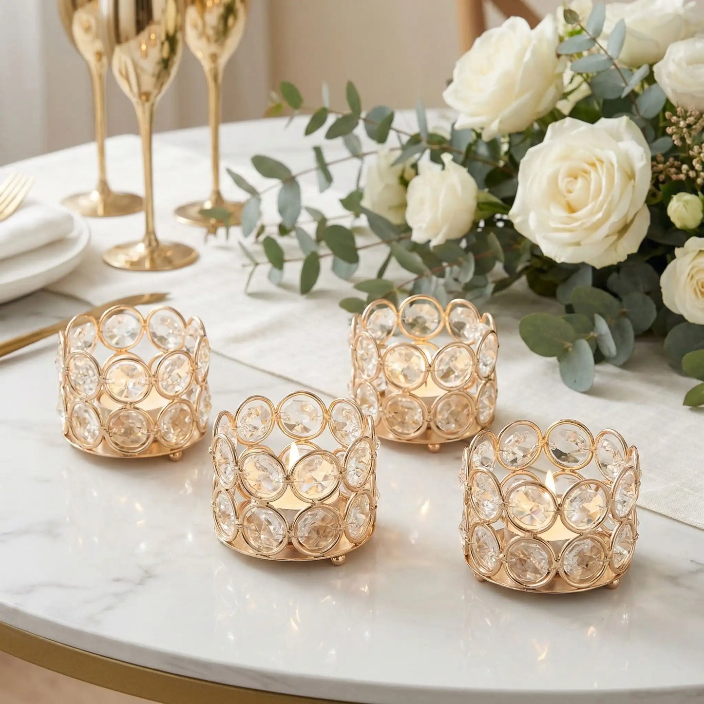 Bougeoirs photophore en Cristal | Élégance - Maison Harmonieuse