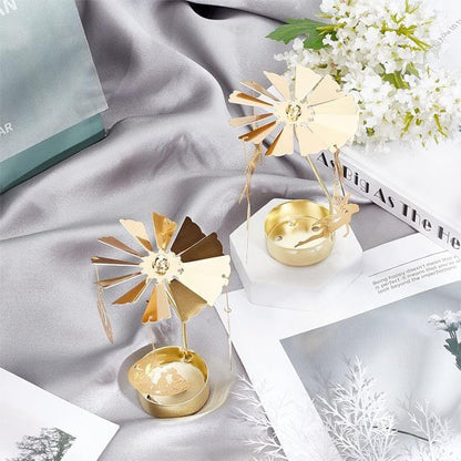 Bougeoir doré | rotatif - Maison Harmonieuse