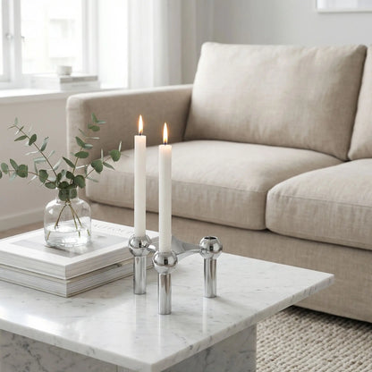 Bougeoir moléculaire | Élégance Artisanale - Maison Harmonieuse