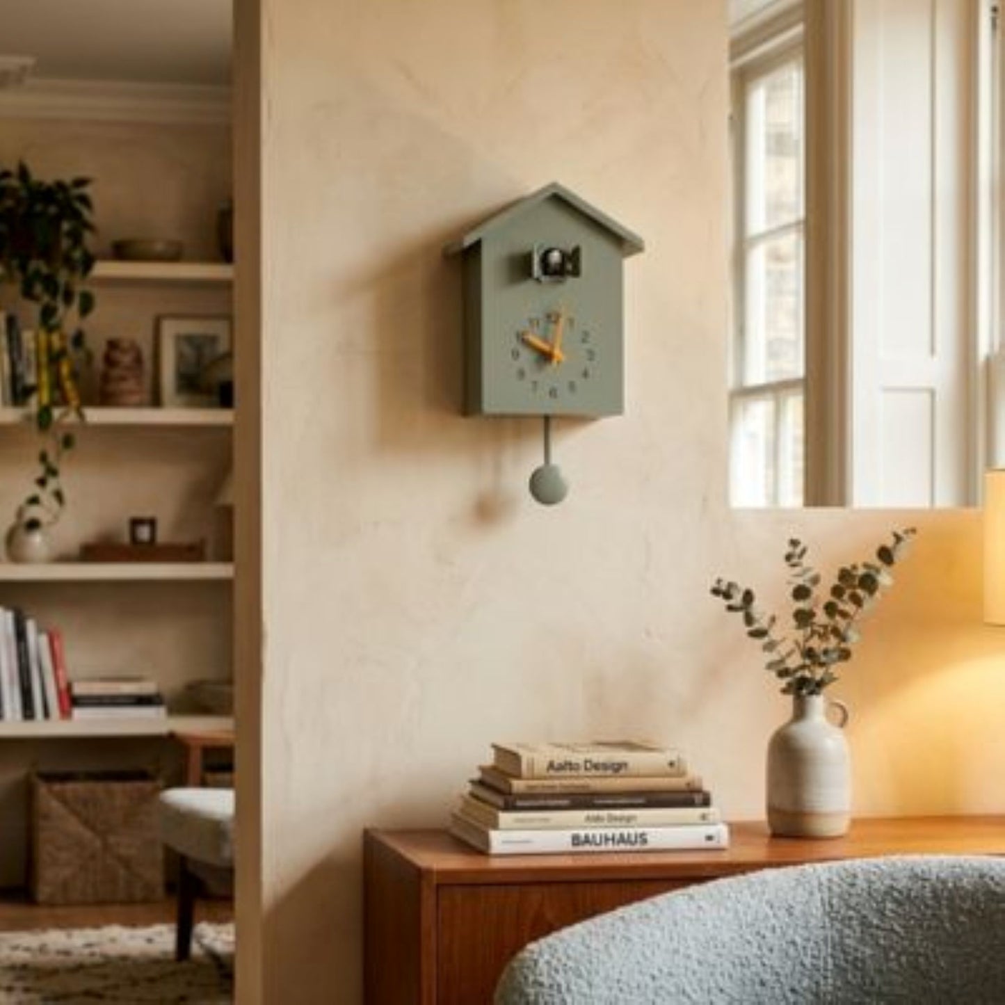 Horloge à coucou avec pendule et oiseau animé decoration murale authentique