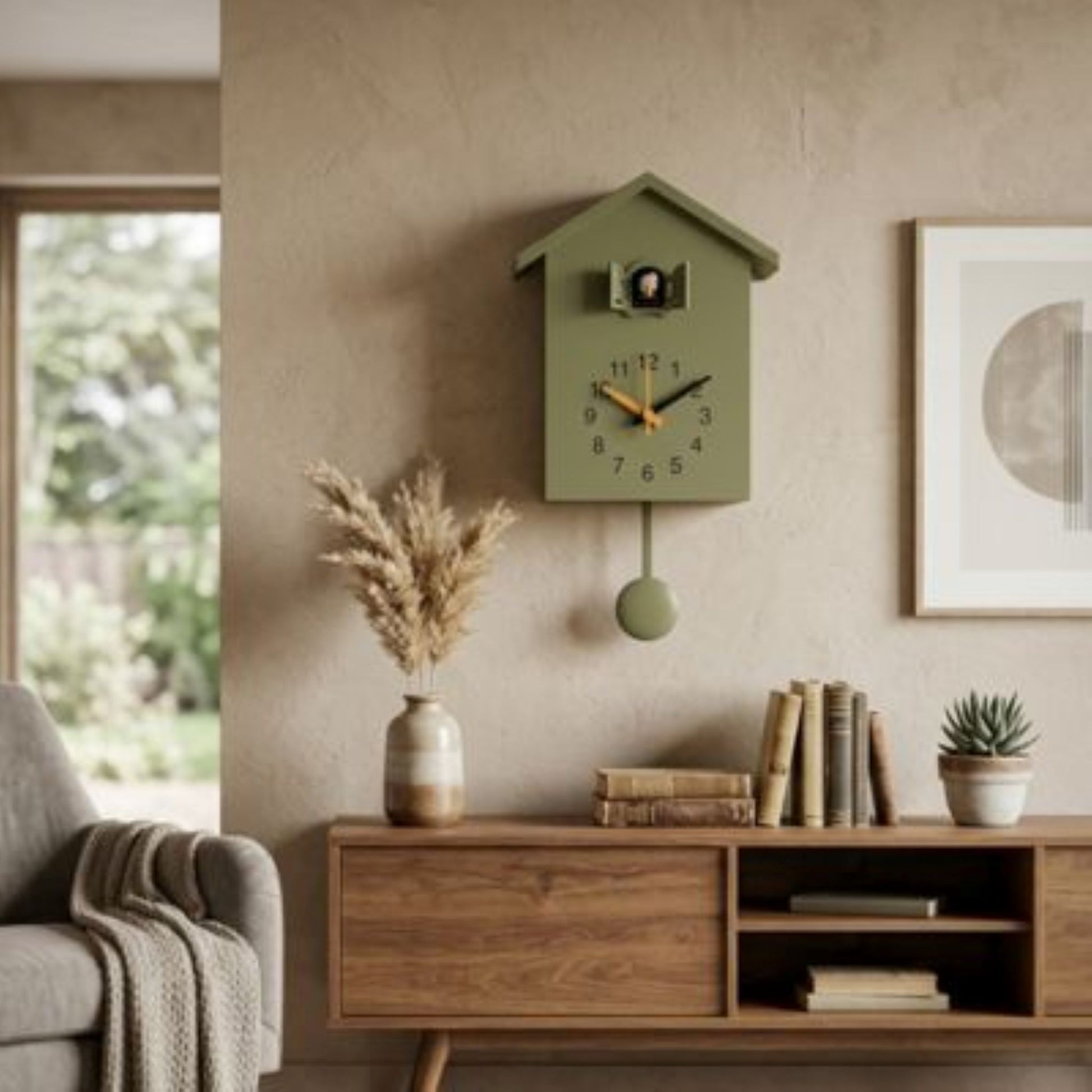 Horloge à coucou compacte 25 cm style scandinave et rétro réinventé