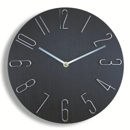 Horloge murale circulaire noire