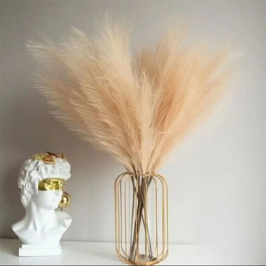 Lot de 10 branches de pampas artificielles beige pour décoration bohème – Maison Harmonieuse