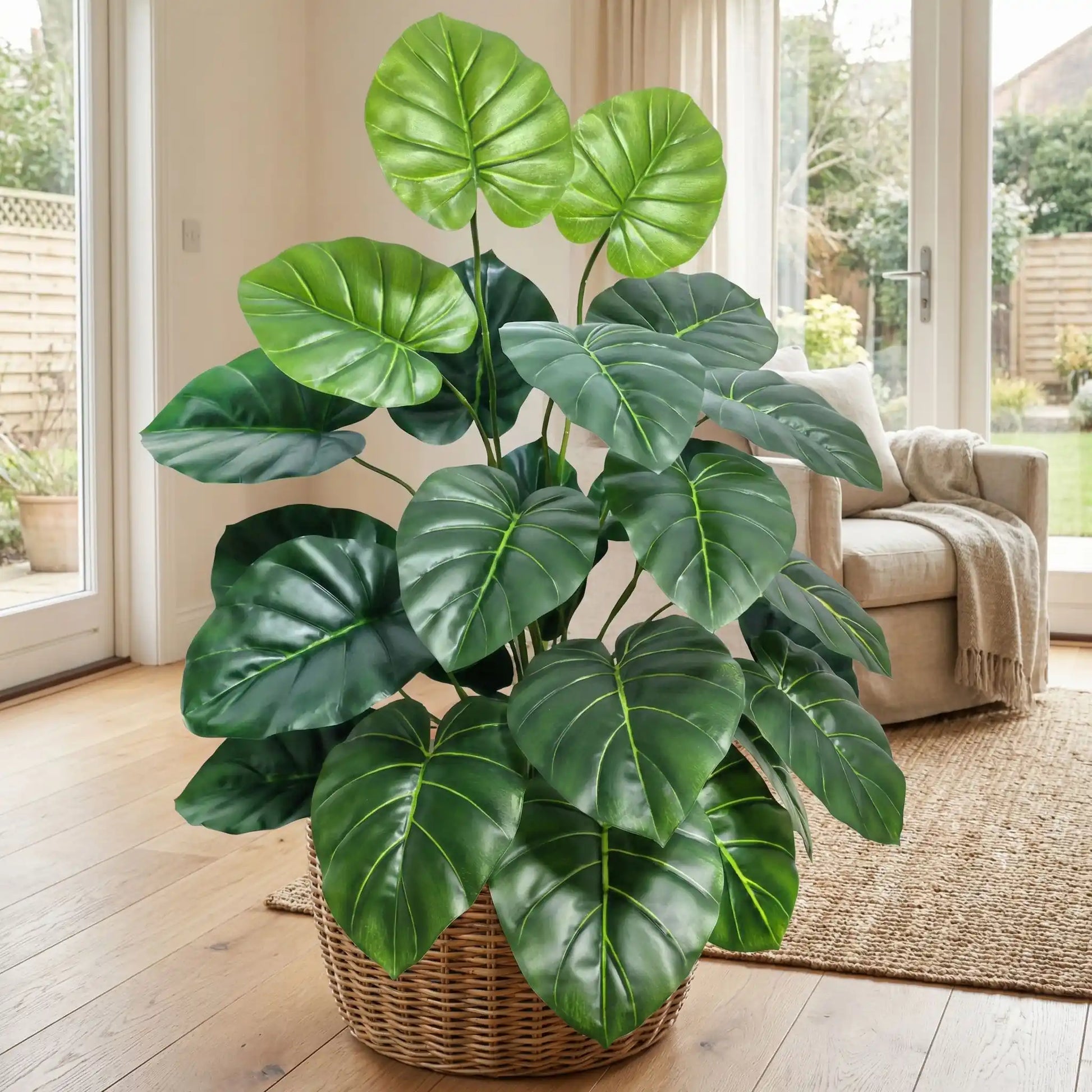 Plante artificielle monstera  ambiance chaleureuse et accueillante