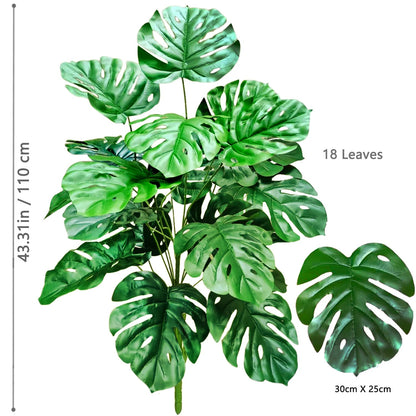 Plante artificielle monstera feuilles perforees 18 leaves
