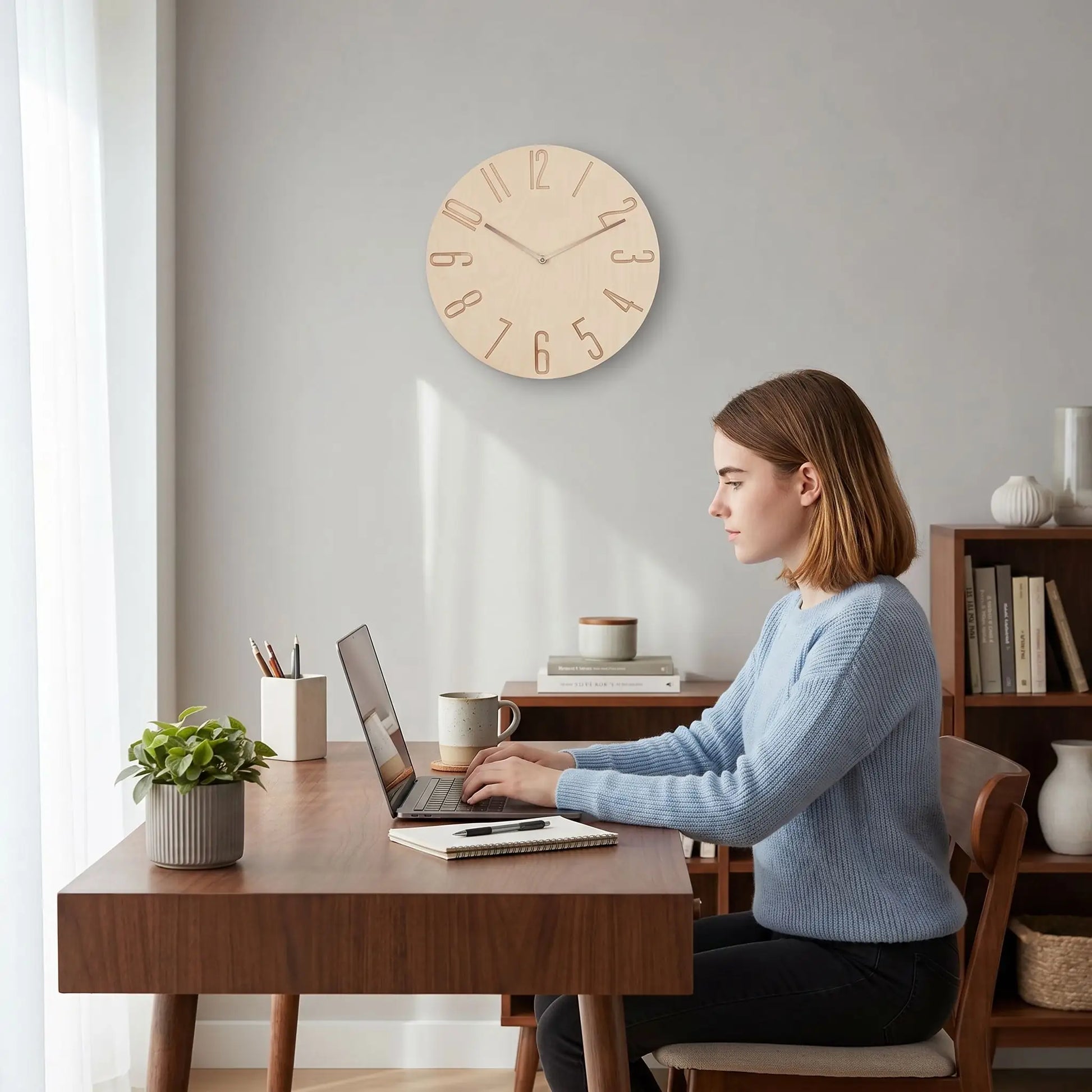 Travailler dans une atmosphère paisible avec son horloge murale circulaire